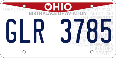 OH license plate GLR3785