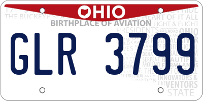 OH license plate GLR3799