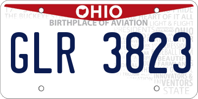 OH license plate GLR3823
