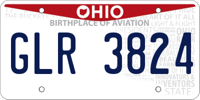 OH license plate GLR3824