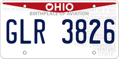 OH license plate GLR3826