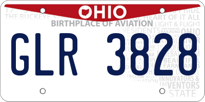 OH license plate GLR3828