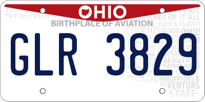 OH license plate GLR3829