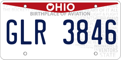 OH license plate GLR3846