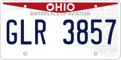 OH license plate GLR3857