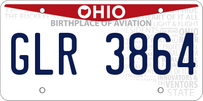 OH license plate GLR3864