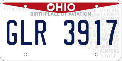OH license plate GLR3917