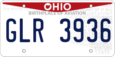 OH license plate GLR3936