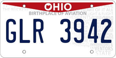OH license plate GLR3942