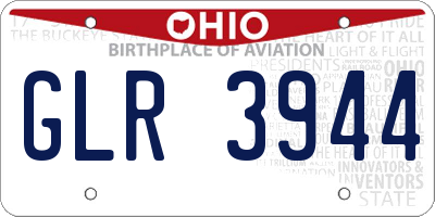 OH license plate GLR3944