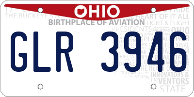 OH license plate GLR3946