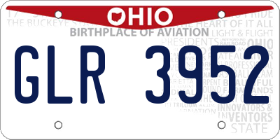 OH license plate GLR3952