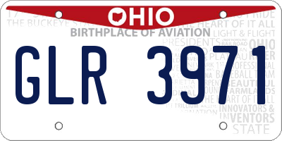 OH license plate GLR3971