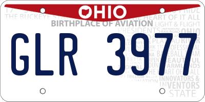 OH license plate GLR3977