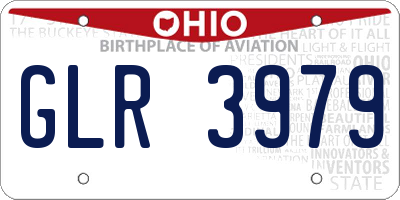 OH license plate GLR3979