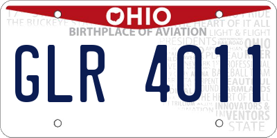 OH license plate GLR4011