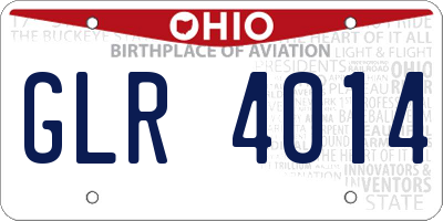 OH license plate GLR4014