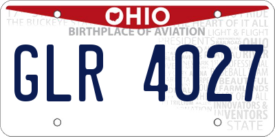 OH license plate GLR4027
