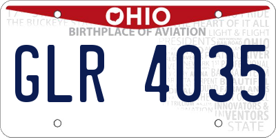 OH license plate GLR4035