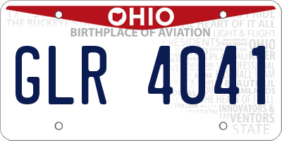 OH license plate GLR4041