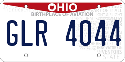 OH license plate GLR4044