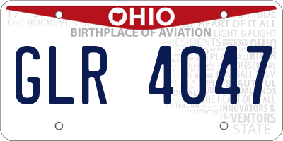 OH license plate GLR4047