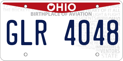 OH license plate GLR4048