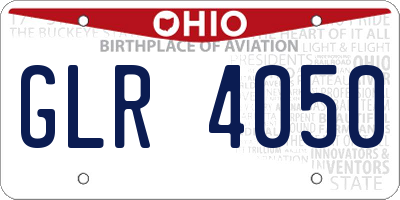 OH license plate GLR4050