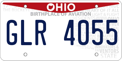 OH license plate GLR4055