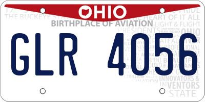 OH license plate GLR4056