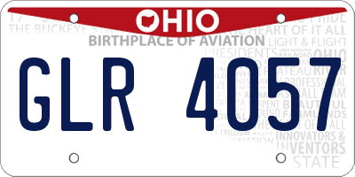 OH license plate GLR4057