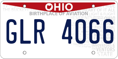 OH license plate GLR4066