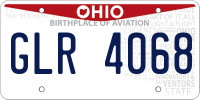 OH license plate GLR4068