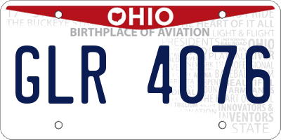 OH license plate GLR4076