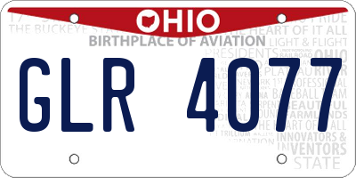 OH license plate GLR4077