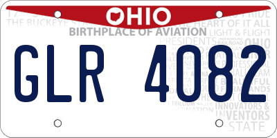 OH license plate GLR4082