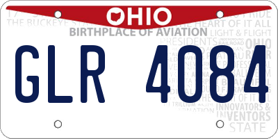 OH license plate GLR4084