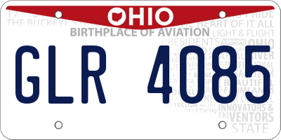 OH license plate GLR4085