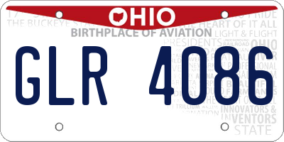OH license plate GLR4086