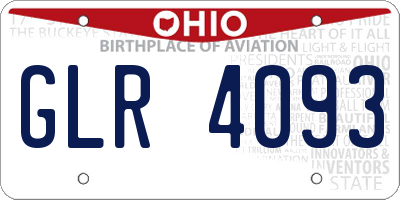 OH license plate GLR4093