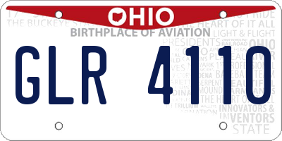 OH license plate GLR4110