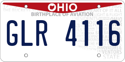 OH license plate GLR4116