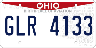 OH license plate GLR4133