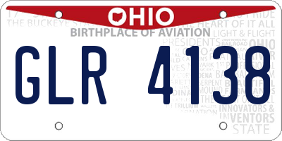 OH license plate GLR4138