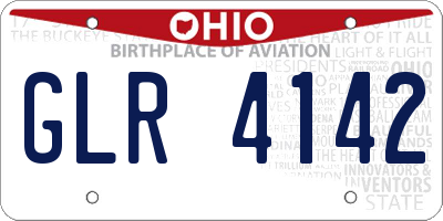 OH license plate GLR4142