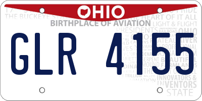 OH license plate GLR4155
