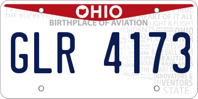 OH license plate GLR4173