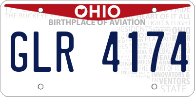 OH license plate GLR4174