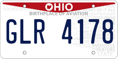 OH license plate GLR4178