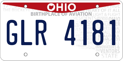 OH license plate GLR4181